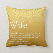Gold Glitter Fun Glam World's Best Wife Definition