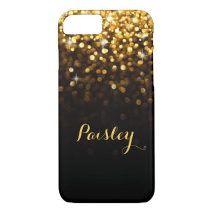 Gold Glitter Glam Confetti Modern iPhone Case