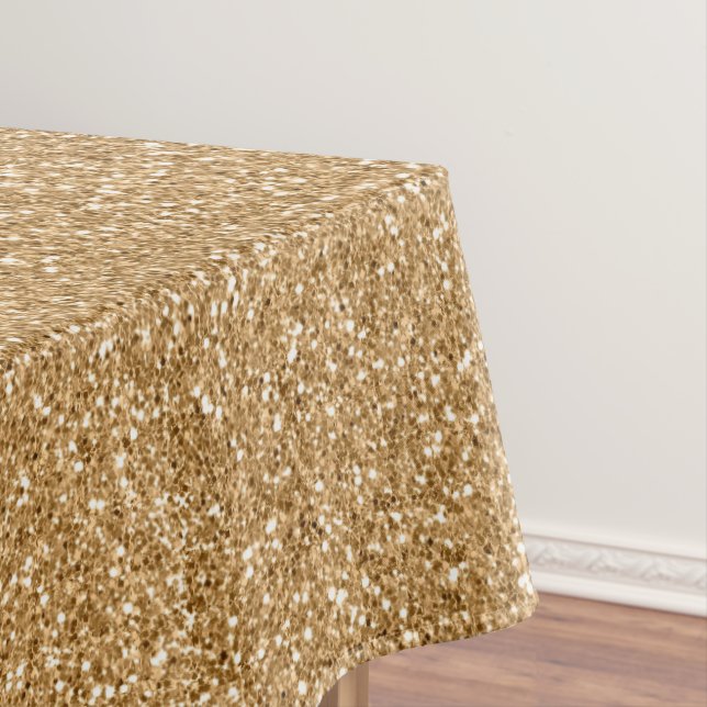Gold Glitter Glam Sparkle Tablecloth (In Situ)