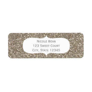 Gold Glitter Glamour Birthday Address Labels
