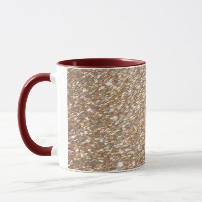 Gold Glitter Glamour Party Festive  Light Sparkles Mug (Left)