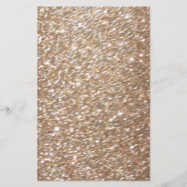 Gold Glitter Glamour Party Festive  Light Sparkles Stationery (Front)