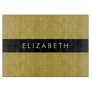 Gold Glitter, Glitter Background, Your Name Cutting Board