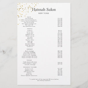 Gold glitter Glitter Beauty Salon Flyer