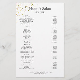 Gold glitter Glitter Beauty Salon Flyer