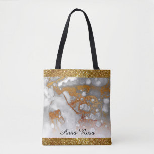 *~* Gold Glitter Gold Glitter Abstract Luxe Glam Tote Bag