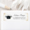 Gold Glitter Grad Cap Graduation Return Address