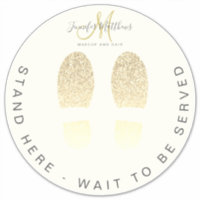 Gold Glitter Hair Salon COVID Wait Here Sign