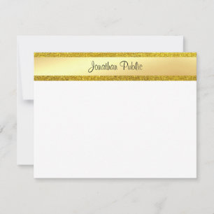 Gold Glitter Handwritten Script Name Template