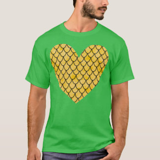 Gold glitter heart T-Shirt