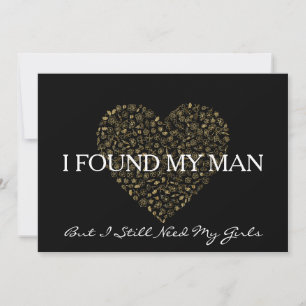 Gold glitter heart Will you be my bridesmaid Invitation