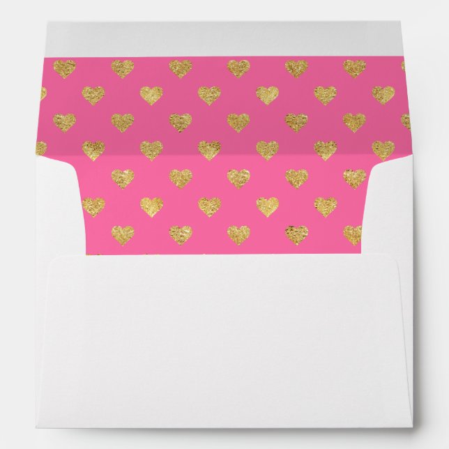 Gold glitter hearts envelopes (Back (Bottom))