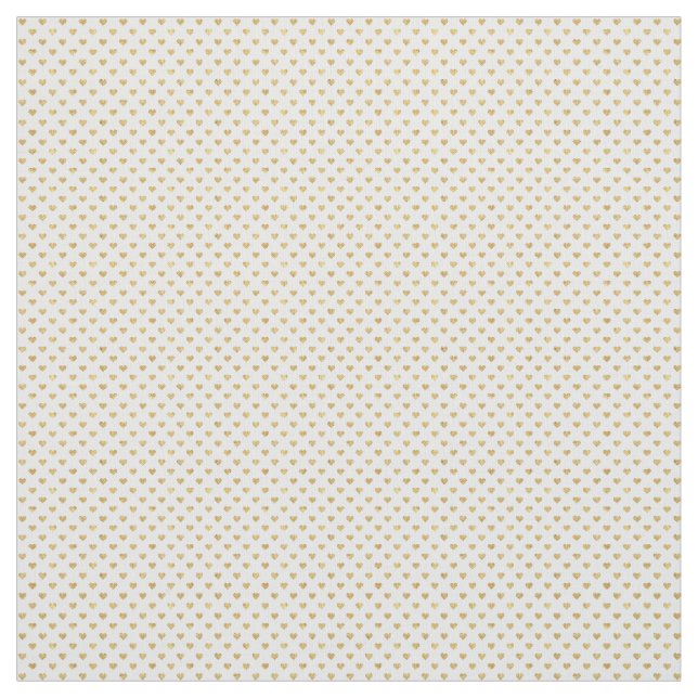 Gold glitter hearts fabric (Swatch)