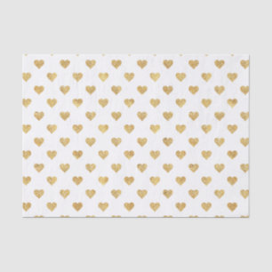 Gold glitter hearts tissue paper
