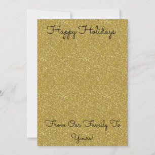 Gold Glitter Holiday Card