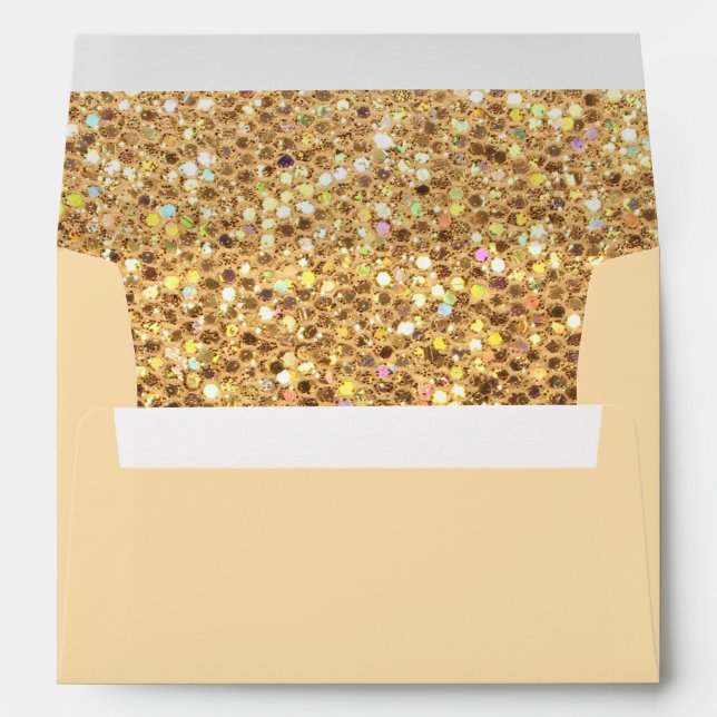 Gold Glitter Invitation Envelopes (Back (Bottom))