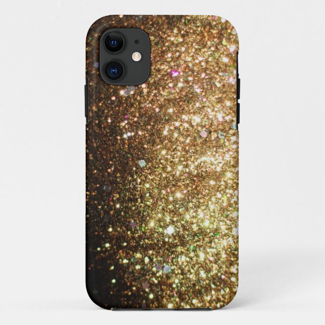 Gold Glitter iPhone Christmas Case (Back)