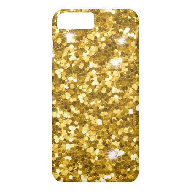 Gold Glitter iPhone X/8/7 Plus Barely There Case (Back)