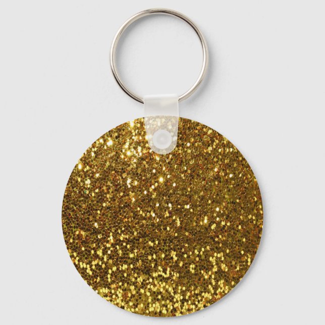 Gold Glitter Key Ring (Front)