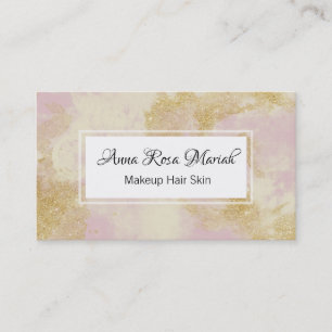 *~* Gold Glitter Lavender Abstract Pastel Modern Business Card