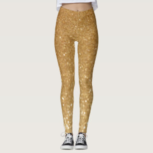 gold glitter leggings