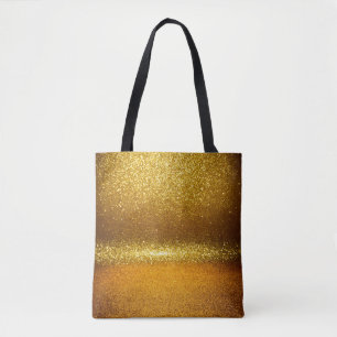 Gold glitter lights, vintage Christmas texture. Tote Bag