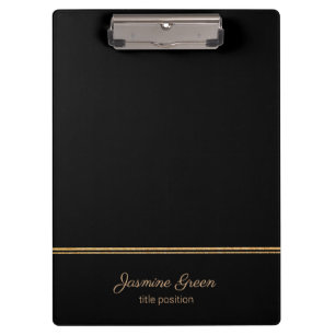 Gold Glitter Lines Clipboard