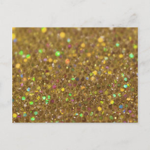 Gold Glitter Look Artwork Postcard