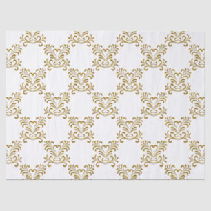 Gold Glitter Look Elegant Pattern Tissue Paper