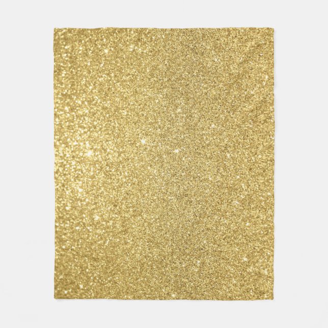 Gold glitter, luxurious, sparkling background. fleece blanket (Front)