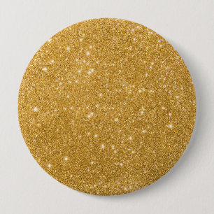 Gold Glitter luxury 10 Cm Round Badge