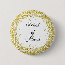 Gold Glitter. Maid of Honour.