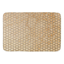 Gold Glitter Marble Mermaid Scales Pattern