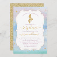Gold Glitter Mermaid Baby Shower