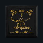 Gold Glitter Merry Christmas, Santa Claus Gift Box<br><div class="desc">Gold Glitter Merry Christmas; Christmas tree,  Holly twig,  Santa Claus,  Ornament...  embodies the elegance and shimmer of the holiday season,  where gold-infused glitters adorn decorations,  creating a lavish and festive ambiance and they give a Christmas touch to the products.
You must know that you get a photo!</div>
