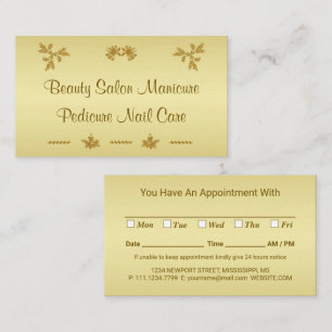 Gold Glitter Merry Christmas, Santa Claus on gold  Appointment Card