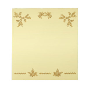Gold Glitter Merry Christmas, Santa Claus on gold Notepad