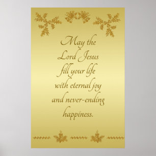 Gold Glitter Merry Christmas, Santa Claus on gold  Poster