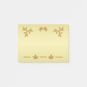 Gold Glitter Merry Christmas, Santa Claus Post-it Notes