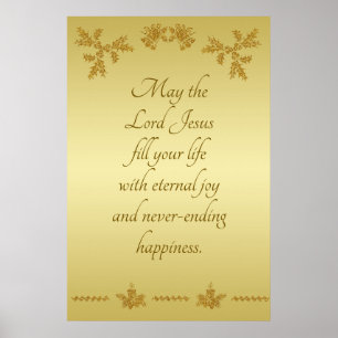 Gold Glitter Merry Christmas, Santa Claus Poster