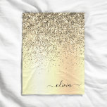 Gold Glitter Metal Monogram Glam Name Fleece Blanket<br><div class="desc">Gold Faux Foil Metallic Sparkle Glitter Brushed Metal Monogram Name and Initial Fleece Blanket. This makes the perfect sweet 16 birthday,  wedding,  bridal shower,  anniversary,  baby shower or bachelorette party gift for someone that loves glam luxury and chic styles.</div>