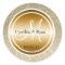 Gold Glitter & Metallic Copper Wedding Monogram