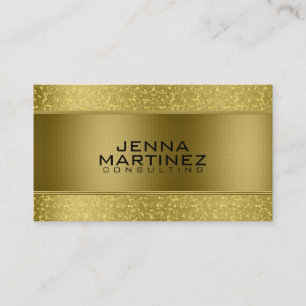 Gold Glitter & Metallic Silver Mash Consulting Business Card