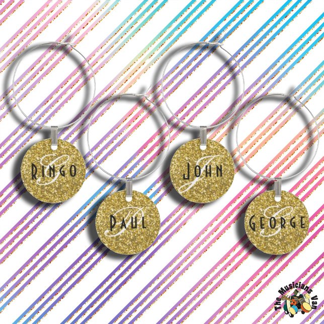 Gold glitter monogram confetti (Creator Uploaded)