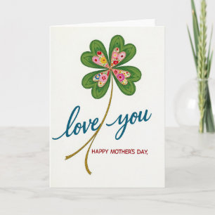 Gold Glitter Mothers Day Card