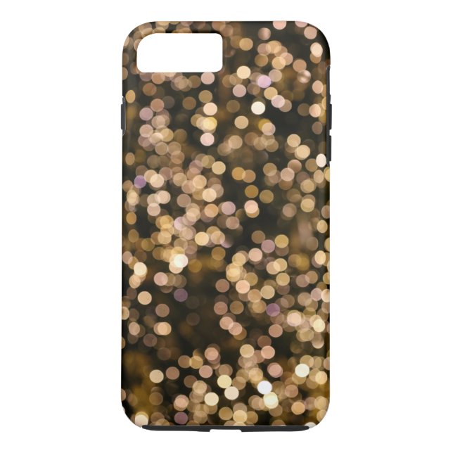 Gold Glitter Omber Plain Personalised Case-Mate iPhone Case (Back)