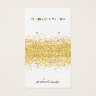 Gold Glitter On White