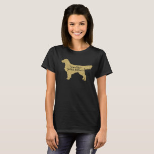 Gold Glitter Owned by a Golden Retriever Humour T-Shirt