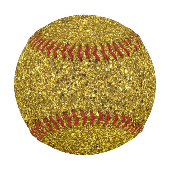 Gold Glitter Pattern Baseball (Front)