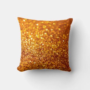 Gold Glitter Pattern Cushion